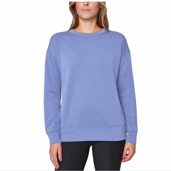 NWT Mondetta Ladies Scuba Long Sleeve Crewneck PURPLE - size XL
